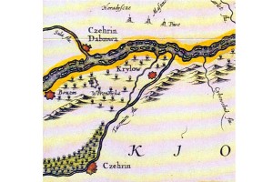 Чигирин на карте Киевского воеводства. Джоанни Джанисони, 1663 год.