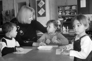 Лариса Михайловна Бакалдина с детьми