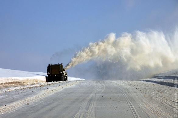 Очистка от снега автотрассы Малоархангельск — Колпна.