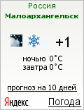 Температура в Малоархангельске в Новогоднюю ночь 31 декабря 2011 года.