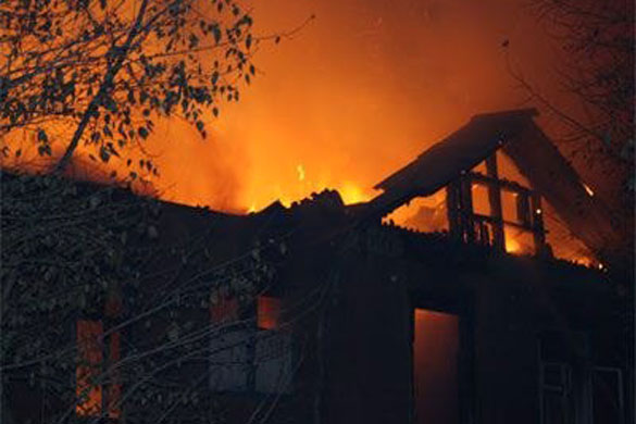 Пожар в деревне Второе Коротеево.
