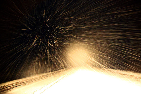 Февраль, 2015 год. Ночной снегопад.