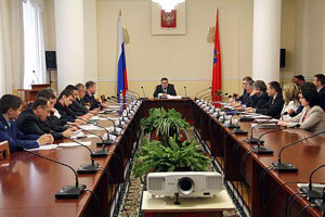 На заседании комиссии по противодействию незаконному обороту промышленной продукции в Орловской области.